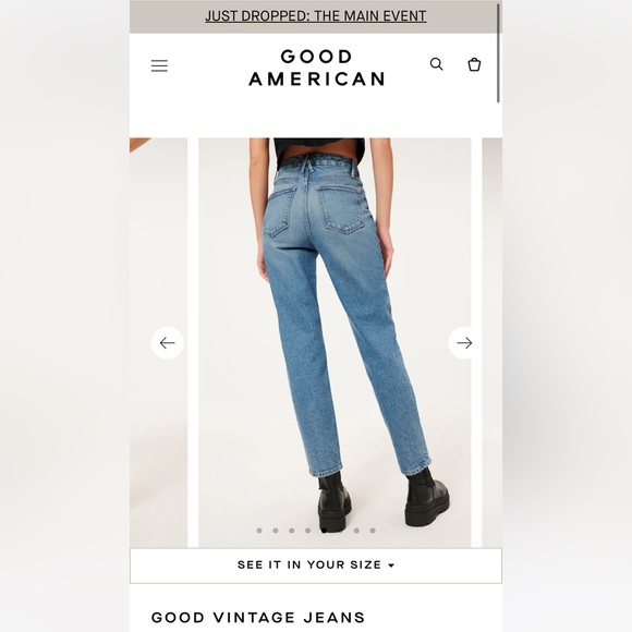 GOOD AMERICAN GOOD VINTAGE JEANS NEW WITH TAGS - Picture 5 of 10